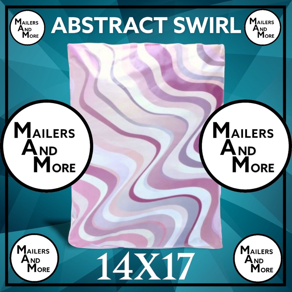 50 14X17 Poly Mailers Abstract Swirl Shipping Envelopes PRICE IS FIRM - Picture 7 of 8